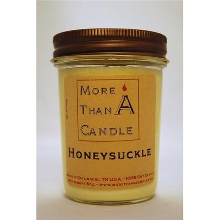 MORE THAN A CANDLE More Than A Candle HYS8J 8 oz Jelly Jar Soy Candle; Honeysuckle HYS8J